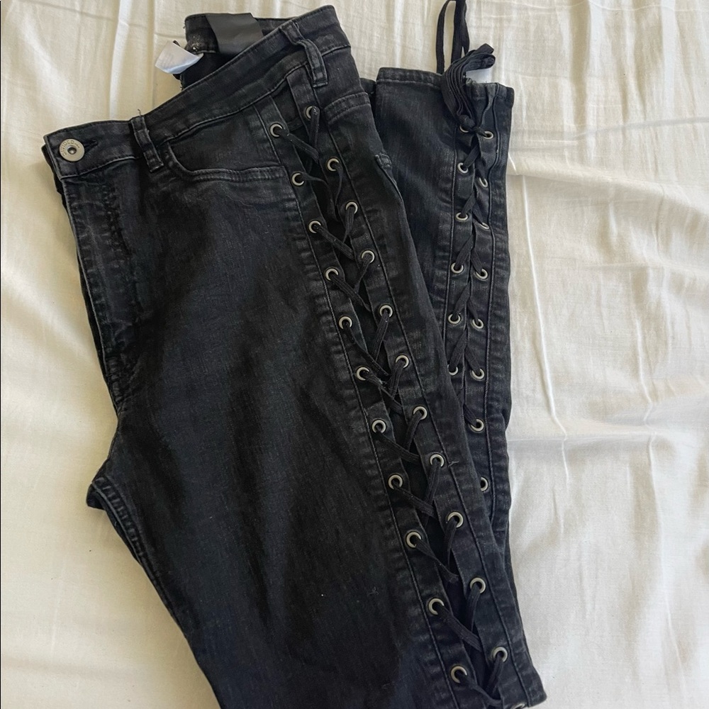 COPY - Black H&M laced up jeans